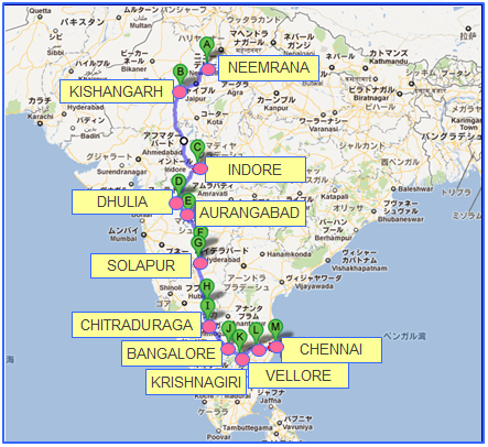 インド　南北　長距離輸送